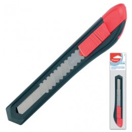 Нож канцелярский 18 мм MAPED (Франция) Start, фиксатор, корпус черно-красный, европодвес, 018211