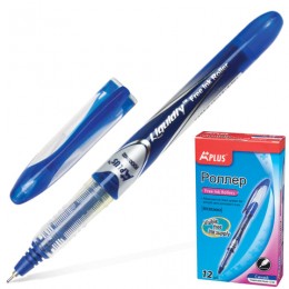 Ручка-роллер BEIFA (Бэйфа) A Plus, СИНЯЯ, корпус с печатью, узел 0,5 мм, линия письма 0,33 мм, RX302602-BL