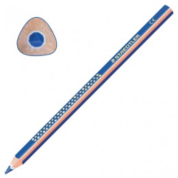 Карандаш цветной утолщенный STAEDTLER Noris club, 1 шт., трехгранный, грифель 4 мм, синий, 1284-3