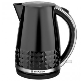Чайник BRAYER BR1009, 1,7л, 2200Вт, закрытый нагревательный элемент, пластик, черный