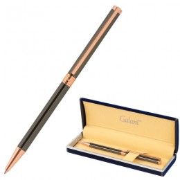 Ручка подарочная шариковая GALANT ARROW BRONZE, корпус мет., детали роз.золото, 0,7мм, синяя, 143524