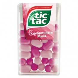 Драже TIC TAC (Тик Так), со вкусом клубники, 16 г, пластиковая баночка, 77116614
