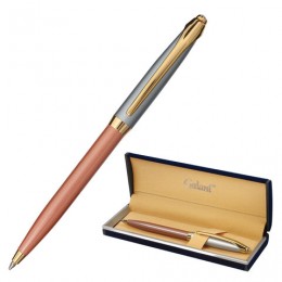 Ручка подарочная шариковая GALANT DECORO ROSE, корпус хром/роз., детали золот., 0,7мм, синяя, 143505