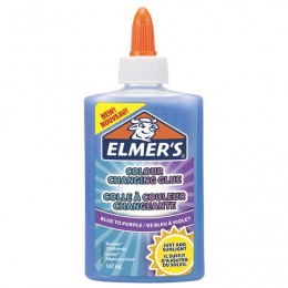 Клей для слаймов канцелярский меняющий цвет ELMERS Colour Changing Glue, 147мл,син на фиолет,2109507