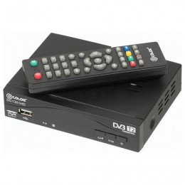 Приставка для цифрового ТВ DVB-T2 D-COLOR DC1301HD, RCA, HDMI, USB, дисплей, пульт ДУ
