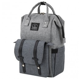 Рюкзак для мамы BRAUBERG MOMMY, крепления для коляски, термокарманы, серый, 41x24x17см, 270818