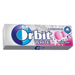 Жевательная резинка ORBIT (Орбит) Белоснежный Bubblemint, 10 подушечек, 13,6 г, 46141538