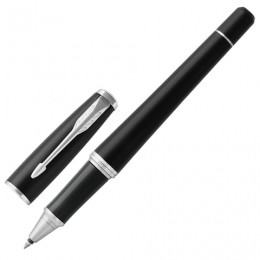 Ручка-роллер PARKER Urban Core Muted Black CT, корпус черный матовый лак, хромированные детали, черная, 1931583