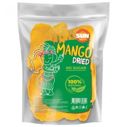 Манго натуральное без сахара SUN AND LIFE сушеное, 500 г, пакет, 4610051861800