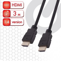 Кабель HDMI AM-AM, 3м, SONNEN Economy, для передачи цифрового аудио-видео, черный, 513121