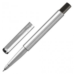 Ручка-роллер PARKER Vector Stainless Steel CT, корпус серебристый, детали из нержавеющей стали, синяя, 2025444