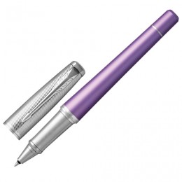 Ручка-роллер PARKER Urban Premium Violet CT, корпус фиолетовый, хромированные детали, черная, 1931622