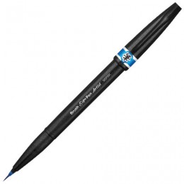 Ручка-кисть PENTEL (Япония) Brush Sign Pen Artist, линия письма 0,5-5 мм, голубая, SESF30C-S
