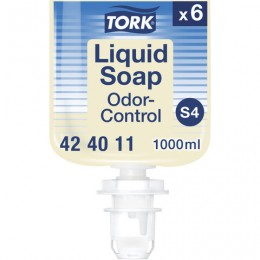 Картридж с жидким мылом-пеной одноразовый TORK (S4), нейтрализующее запах, 1 л, 424011