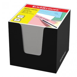 Блок для записей ERICH KRAUSE в подставке картонной черной, куб, 9х9х9 см, белый, белизна 95-98%, 37006