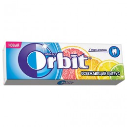 Жевательная резинка ORBIT (Орбит) Освежающий цитрус, 10 подушечек, 13,6 г, 46177872