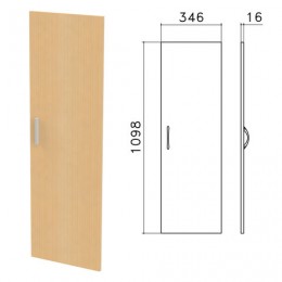 Дверь ЛДСП средняя Канц, 346х16х1098 мм, цвет бук невский, ДК36.10