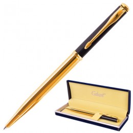 Ручка подарочная шариковая GALANT ARROW GOLD, корпус черн./золот., детали зол., 0,7мм, синяя, 143523